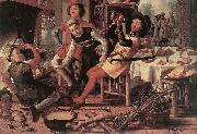 Pieter Aertsen Peasants by the Hearth oil painting artist